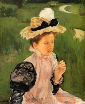 Mary Cassatt Werke - Porträt einer junges Mädchen Mütter Kinder Mary Cassatt